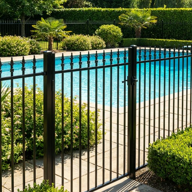 Aluminum fence installation