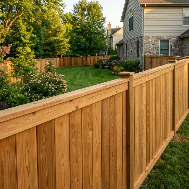 Cedar wood privacy fence installation Chester County