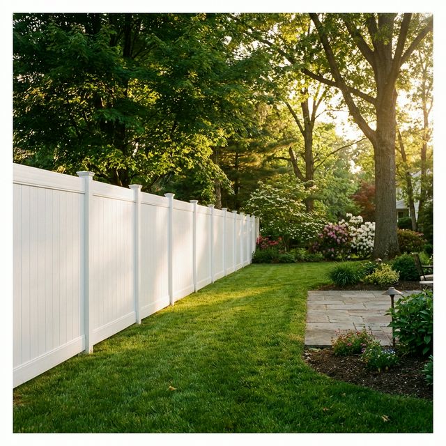 Vinyl fence installation